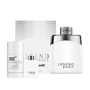 【Mont Blanc 萬寶龍】傳奇白朗峰男仕淡香水100ml(加贈沐浴精100ml+體香膏75g)