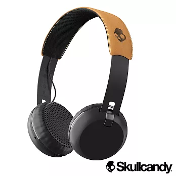 美國Skullcandy 骷髏糖 Grind 藍牙大耳罩式耳機-黑+麂皮色(公司貨)