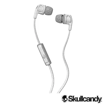 美國Skullcandy 骷髏糖 SB2入耳式耳機-白灰色(公司貨)