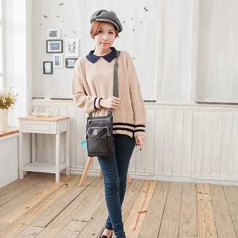 Nuport妮柏兒 隨身斜掛小方包#9004極簡黑