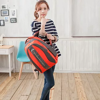 Nuport妮柏兒 率性簡約樂活後背包大溪地橘