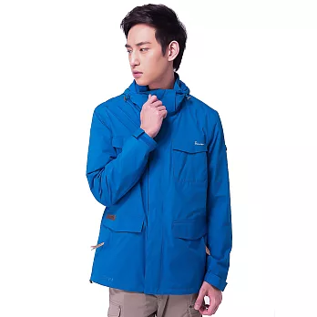 【hilltop山頂鳥】男款GORE-TEX 2L防水防風透氣外套H22MU4-S藍