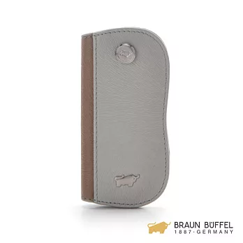 【BRAUN BUFFEL】.德國小金牛 - BERBER系列馬毛壓紋單鎖包 - 灰/棕