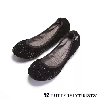 【BUTTERFLY TWISTS】CHRISTINA可折疊扭轉芭蕾舞鞋5水鑽黑