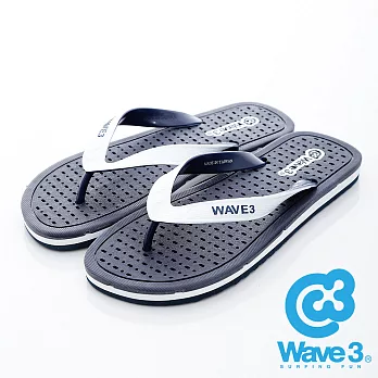 WAVE 3 (男) - 極度乾燥 獨家排水設計透爽人字夾腳拖鞋 - 藍白M藍白
