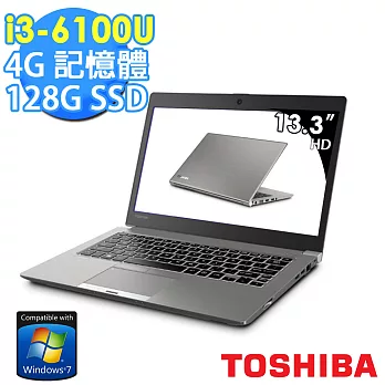 【TOSHIBA】Z30-C-0FJ00M 13.3吋 i3-6100U 128GBGSSD Win7專業版 超輕薄筆電★送4G記憶體