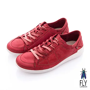 Fly London(女) 哲學之思 手染自然色系綁帶休閒鞋 - 楓紅36紅