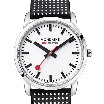 MONDAINE 瑞士國鐵波卡圓點限量薄型腕錶/36mm-黑