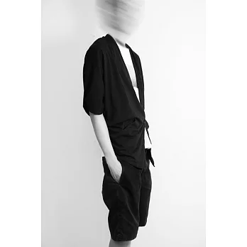 I . A . N Design 有機棉連袖罩衫小外套 中性款 Organic CottonFREE黑色