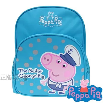 【佩佩豬/粉紅豬Peppa Pig】幼兒護背書包(二色)藍色