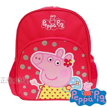 【佩佩豬/粉紅豬Peppa Pig】幼兒護背書包(二色)紅色