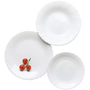 《EXCELSA》Wave白瓷濃湯碗餐盤18件