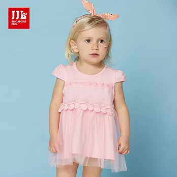 JJLKIDS蜜糖公主蕾絲柔紗洋裝(粉紅)70粉紅73cm