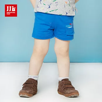 JJLKIDS 噴火小恐龍純棉短褲(彩藍)70彩藍73cm