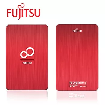 【Fujitsu】 2TB USB3.0 輕薄鋁合金行動硬碟(紅色)