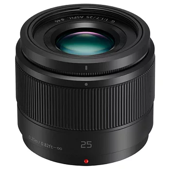 (公司貨)Panasonic LUMIX G 25mm F1.7 ASPH 定焦鏡-送保護鏡(46)/黑色