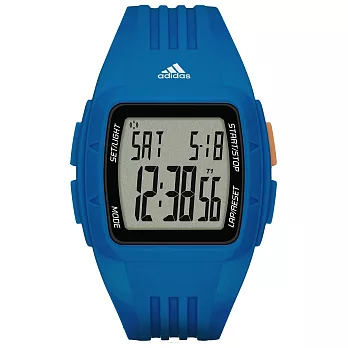 adidas 方型大面板電子腕錶-淺藍-小