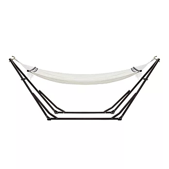 Sifflus日本原裝進口3WAY獨立式簡約質感可攜式吊床 + 吊床椅(附衣架杆)-白色