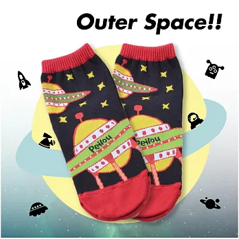 【Outer Space】太空飛船短襪(3入)15-18CM