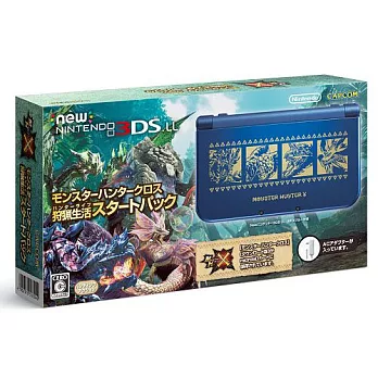 任天堂 NEW 3DS LL 魔物獵人X 狩獵生活同捆主機送保護貼