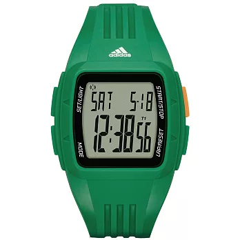 adidas 方型大面板電子腕錶-綠-小