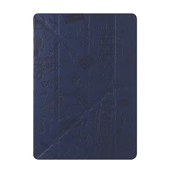 Ozaki O!coat Travel iPad Pro (9.7＂) 多角度智慧型保護套 (附 Apple Pencil 筆夾)-倫敦(深藍)