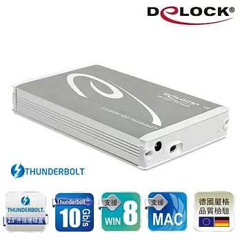 Delock #42510 2.5吋Thunderbolt SATA硬碟外接盒