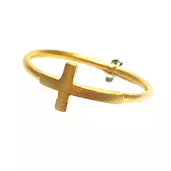Dogeared Faith Cross 金色十字架戒指 立體版 附原廠盒