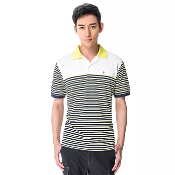 【hilltop山頂鳥】男款吸濕排汗彈性POLO衫S14MD1S藍/條紋