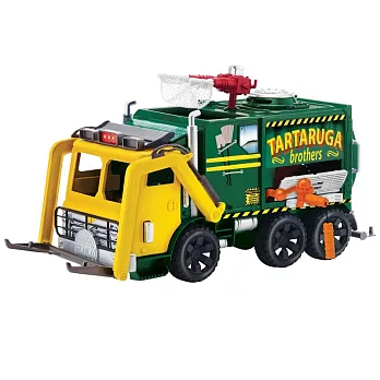 忍者龜電影2-公仔戰鬥垃圾車 同捆裝 含1個李奧納多