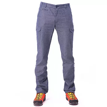 【hilltop山頂鳥】男款HITEC輕量吸濕快乾抗UV合身長褲S07M99-30藍