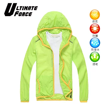 Ultimate Force 極限動力「小遊俠」兒童防風機能外套 (綠)M綠