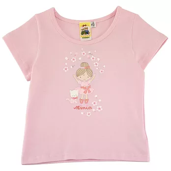【愛的世界】彈性圓領短袖T恤-台灣製-105粉紅色
