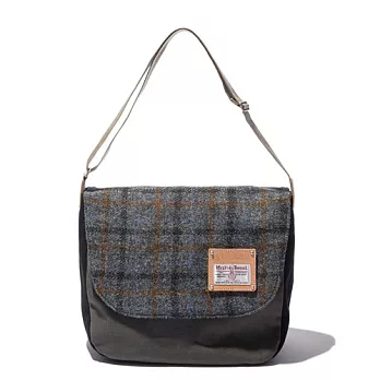 韓國包袋品牌 THE EARTH - CROSS BAG (GREY) HARRIS TWEED 系列 斜背包 (深灰)