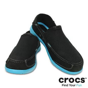 Crocs - 男款 - 追風沃爾盧 -41黑/電光藍色
