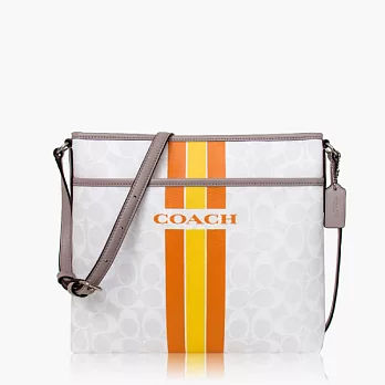 【COACH 外出推廌】PVC / 側背 / 斜背包_灰白