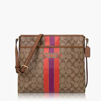 【COACH 外出推廌】PVC / 側背 / 斜背包_卡其駝