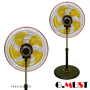 G.MUST 通用 16吋新型360度立體擺頭電扇GM-1636S