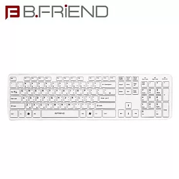 B.FRIEND 三區塊有線單鍵盤 剪刀腳 KB-1430白色