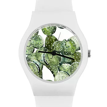 May28th 加拿大 熱帶雨林仙人掌手錶 白色錶帶/35mm