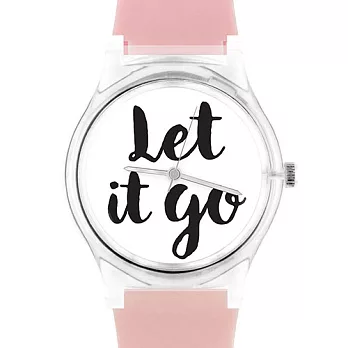 May28th 加拿大 個性英文字系列手錶 Let it go 粉紅色錶帶/35mm