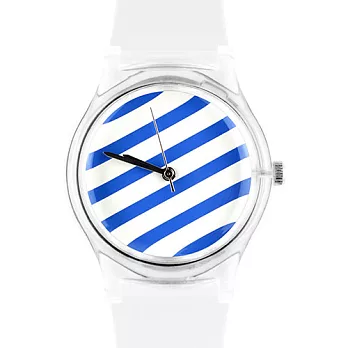 May28th 加拿大 夏日水手藍白條紋手錶 白色錶帶/35mm