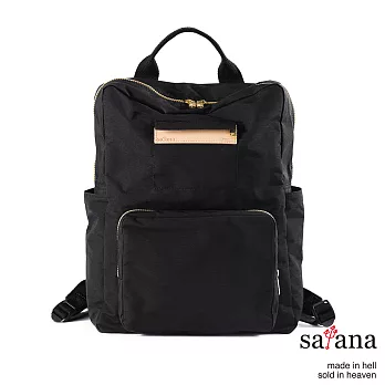 satana - 極簡摺疊後背包 - 黑色