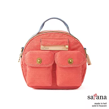 satana - Mini輕旅行後背包/保齡球包 - 珊瑚紅