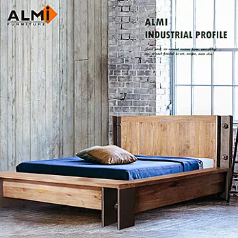 【ALMI】DOCKER PROFILE-BED 154X192 工業風雙人床