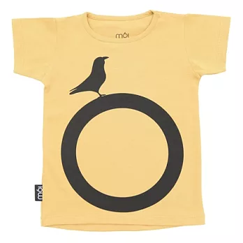【北歐設計】mói 有機棉圈圈渡鴨短袖T恤6-12M黃色