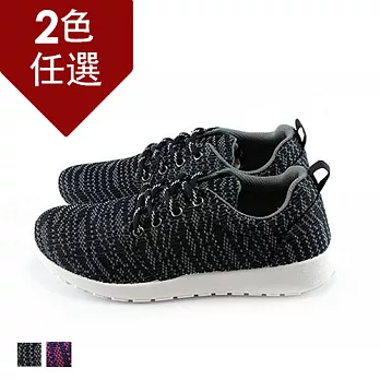 FUFA MIT造型織紋慢跑鞋 (S134)-共2色23黑色