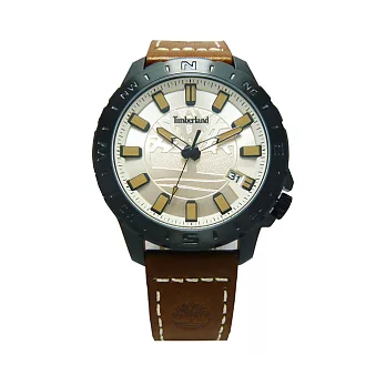 Timberland 海上男兒大冒險時尚優質運動腕錶-咖啡色-TBL.14647JSB/07