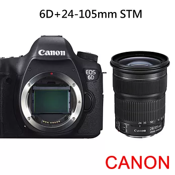 Canon EOS 6D+24-105mm STM*(中文平輸)-送專用拭鏡筆+強力大吹球清潔組+硬式保護貼