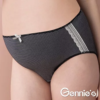 【Gennie’s奇妮】啡藏珍品-咖啡紗孕婦中腰內褲(GB35)XL黑